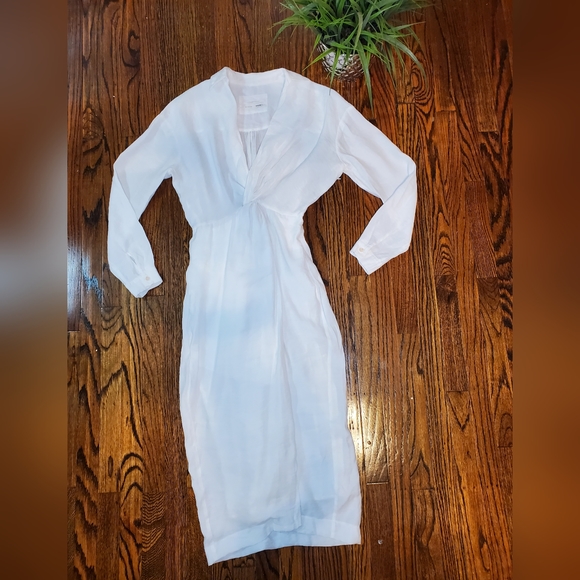 Anthropologie V-neck knot Front Midi Dress - Picture 8 of 13